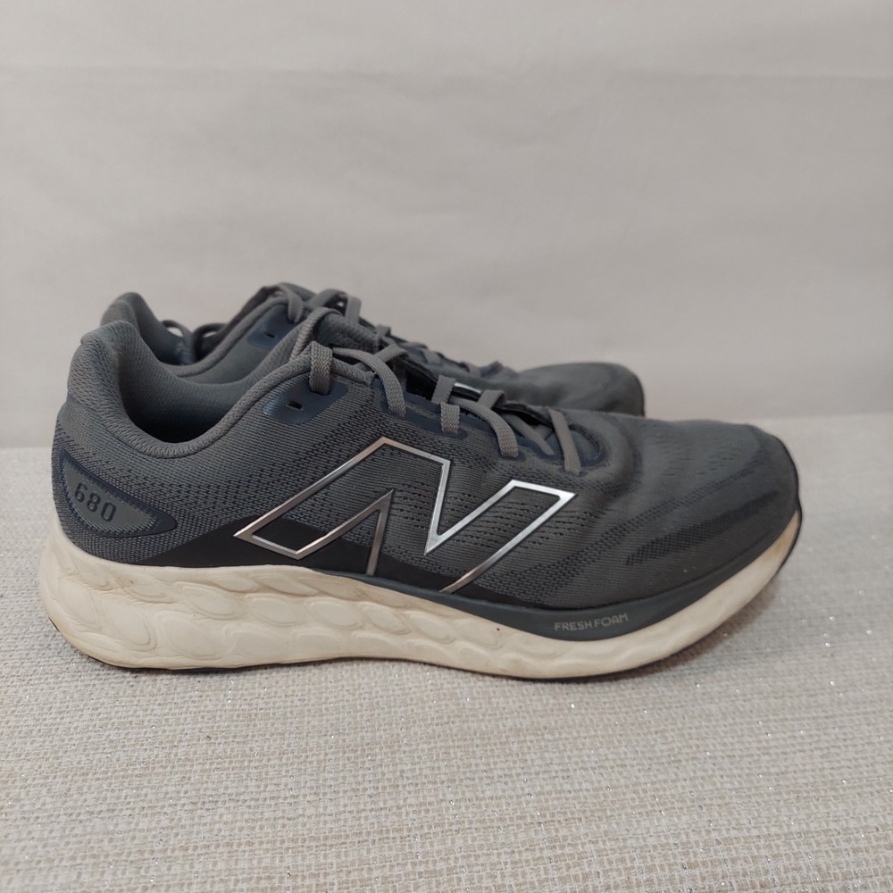 New Balance Mens M680LG8 Gray Running Athletic Shoes‎ Gray Size 11 4E